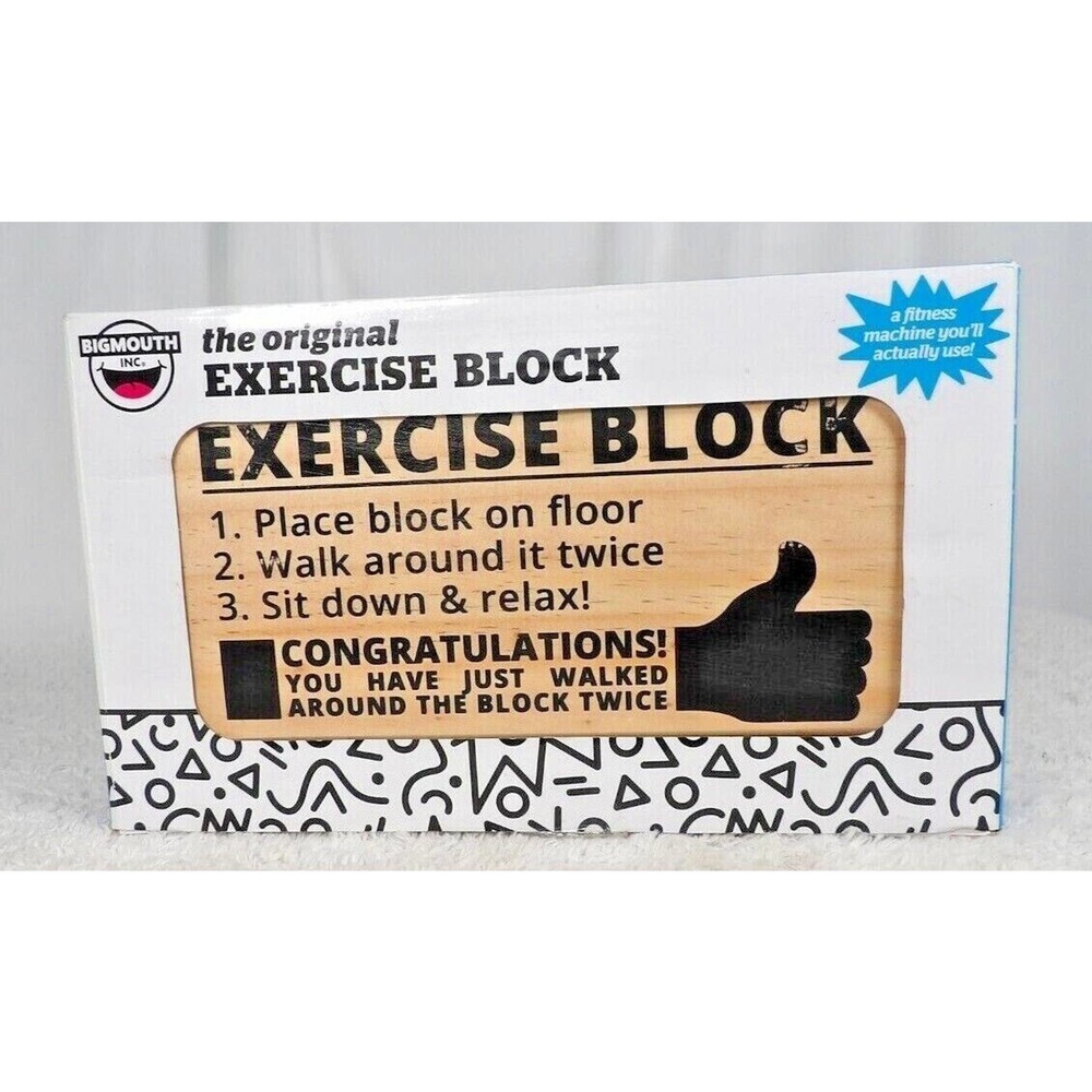 The Original Exercise Diet Block Weight Loss Fitness Gag Prank Big Mouth Toys